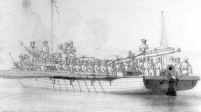 Ein Standard dänisches Kanonenboot