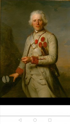 Fusiler Jean Thurel im Jahre 1788, ein Gemälde welches seine Offiziere bezahlt haben. Er ist hier im Alter von 89 oder 90 Jahren. (Quelle Wikipedia)