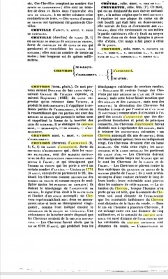 Die Anweisung über die Dienstzeitwinkel (Quelle Dictionnaire de l armee de terre aus dem Jahre 1841)